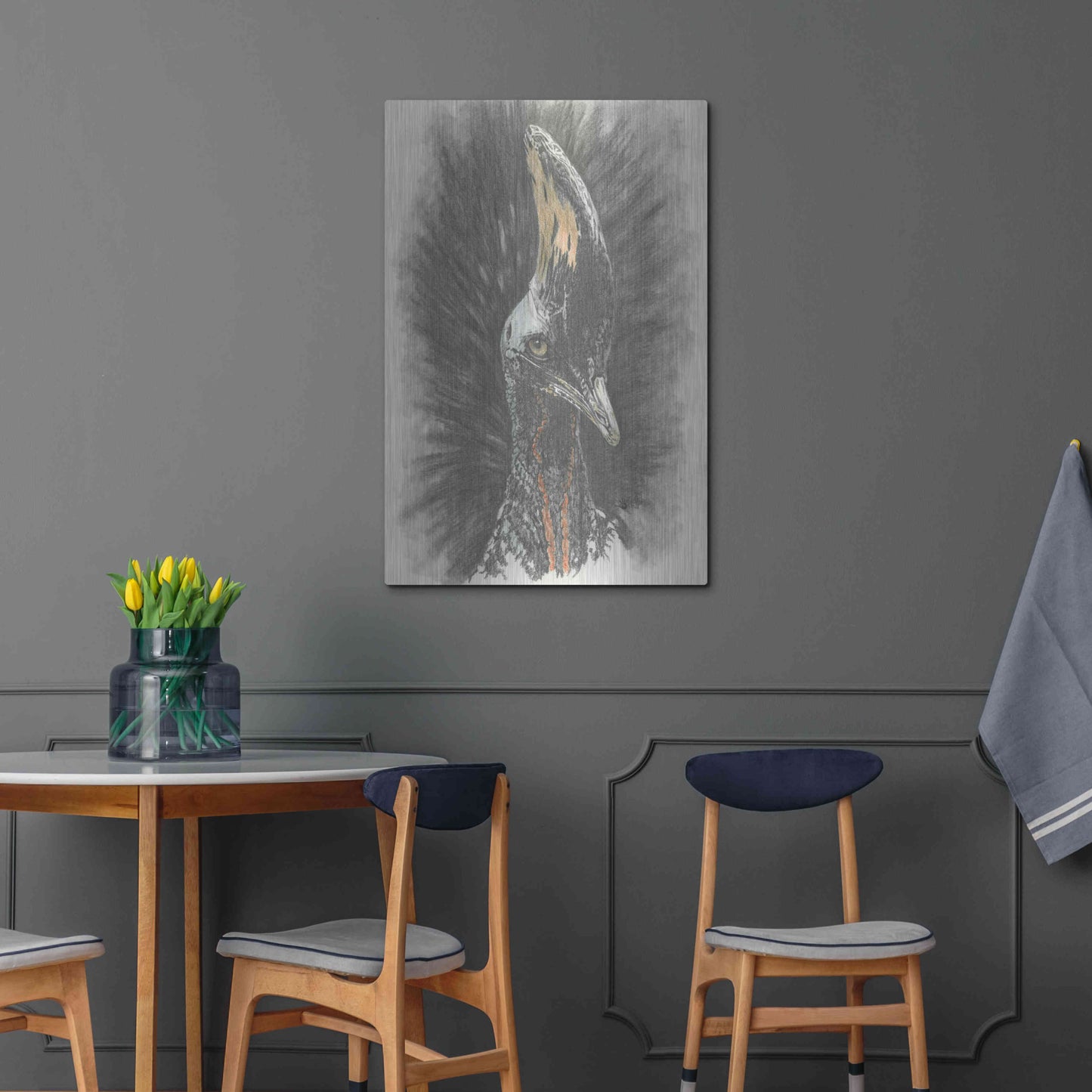 Luxe Metal Art 'Marvelous, Simply Marvelous' by Barbara Keith, Metal Wall Art,24x36