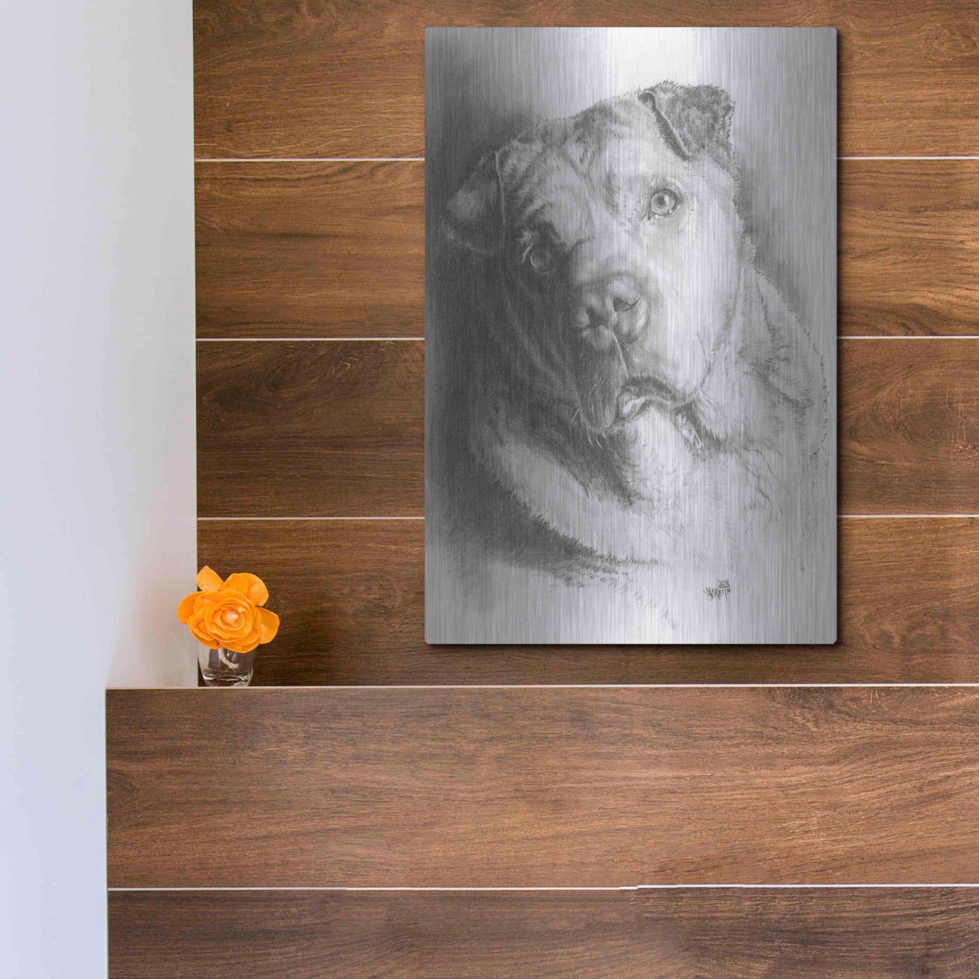 Luxe Metal Art 'Ori-Pei' by Barbara Keith, Metal Wall Art,12x16