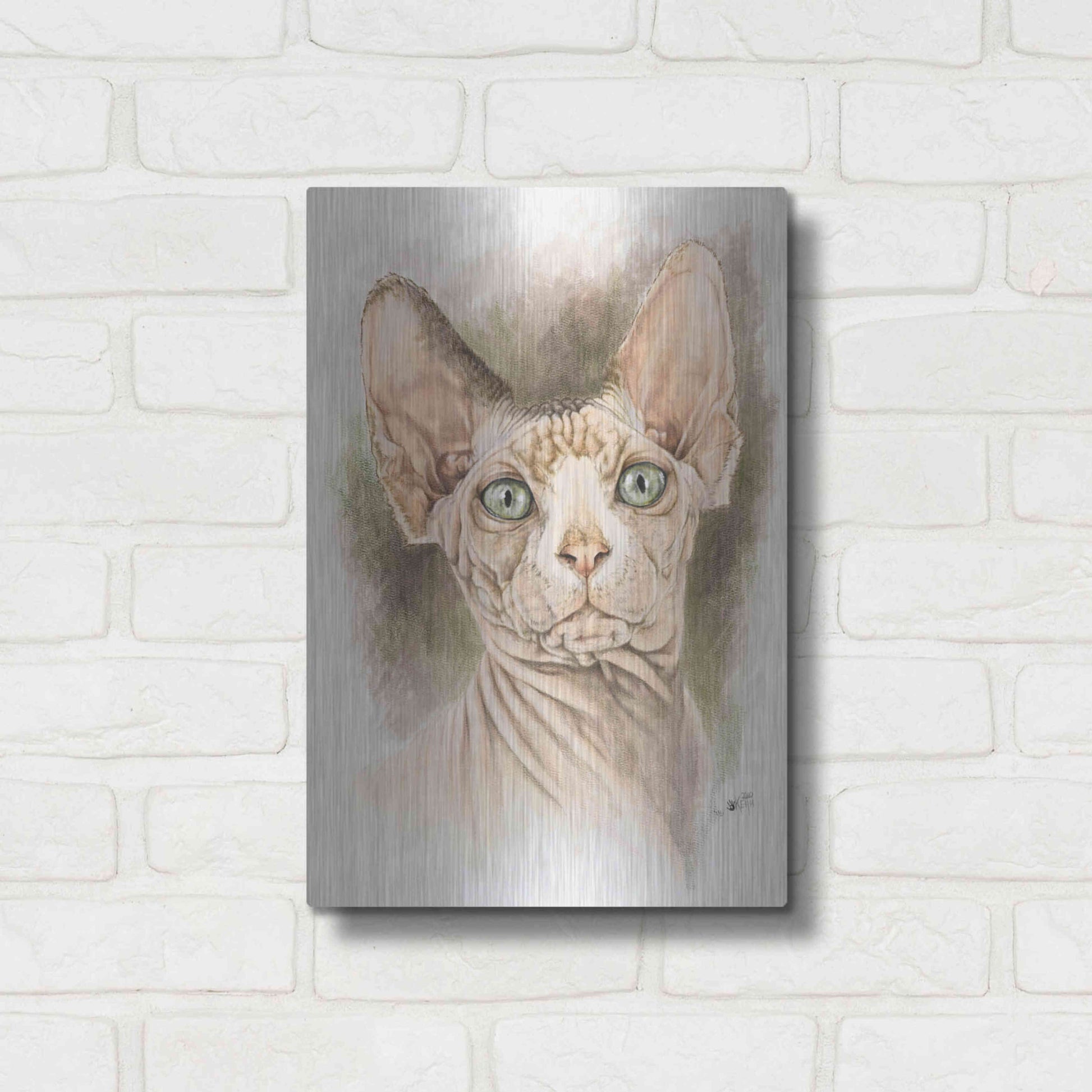 Luxe Metal Art 'Sphinx' by Barbara Keith, Metal Wall Art,12x16