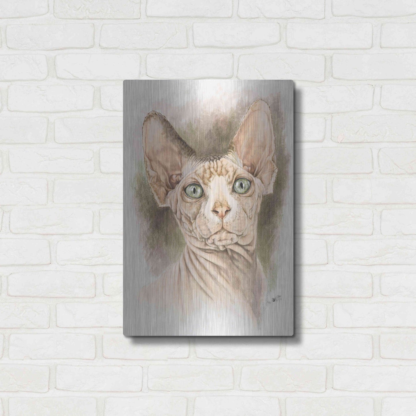 Luxe Metal Art 'Sphinx' by Barbara Keith, Metal Wall Art,16x24