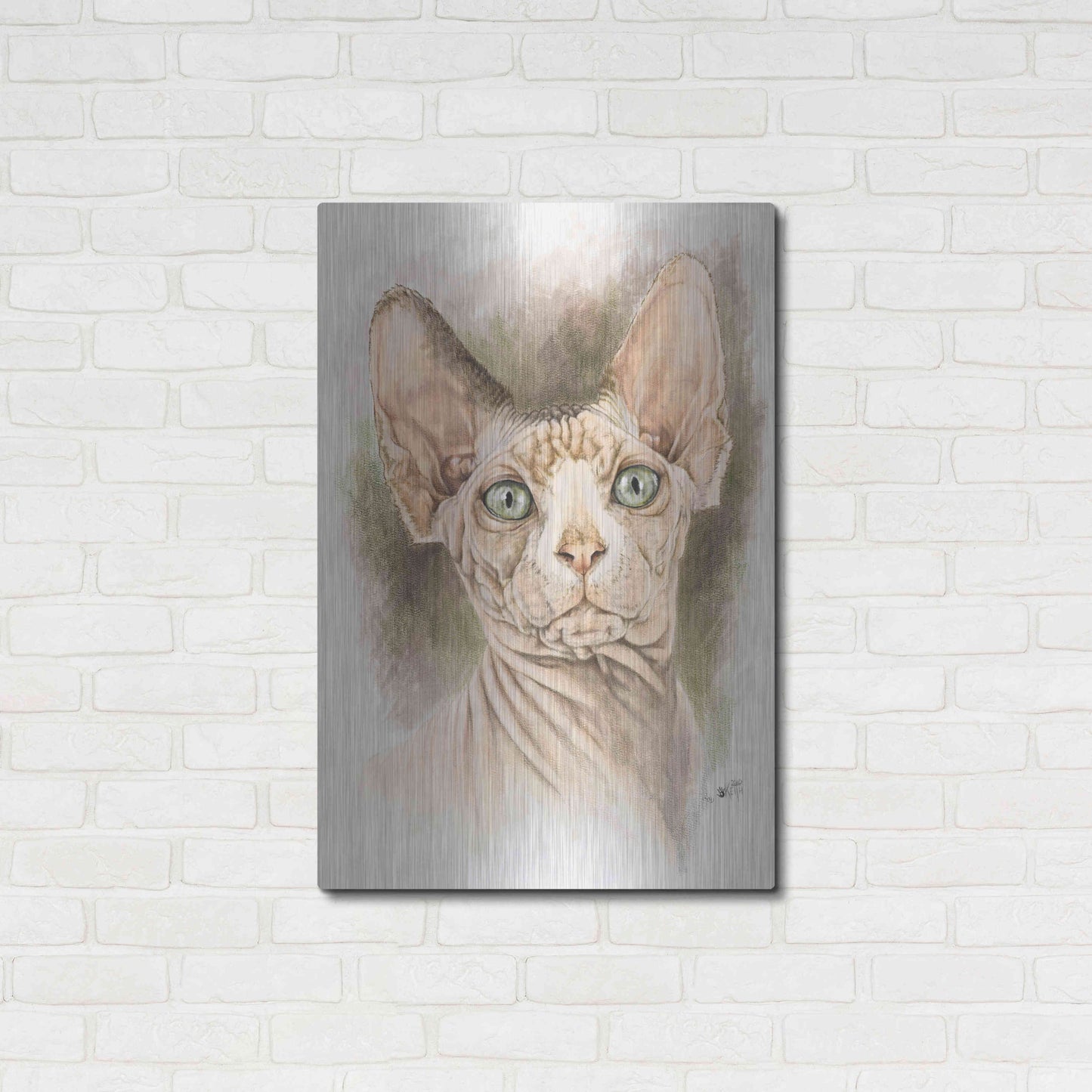 Luxe Metal Art 'Sphinx' by Barbara Keith, Metal Wall Art,24x36