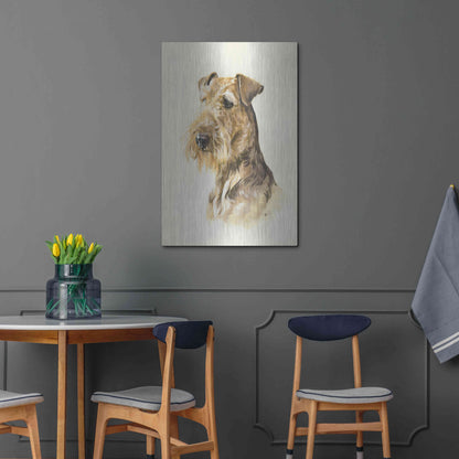 Luxe Metal Art 'Airedale' by Barbara Keith, Metal Wall Art,24x36