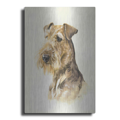 Luxe Metal Art 'Airedale' by Barbara Keith, Metal Wall Art