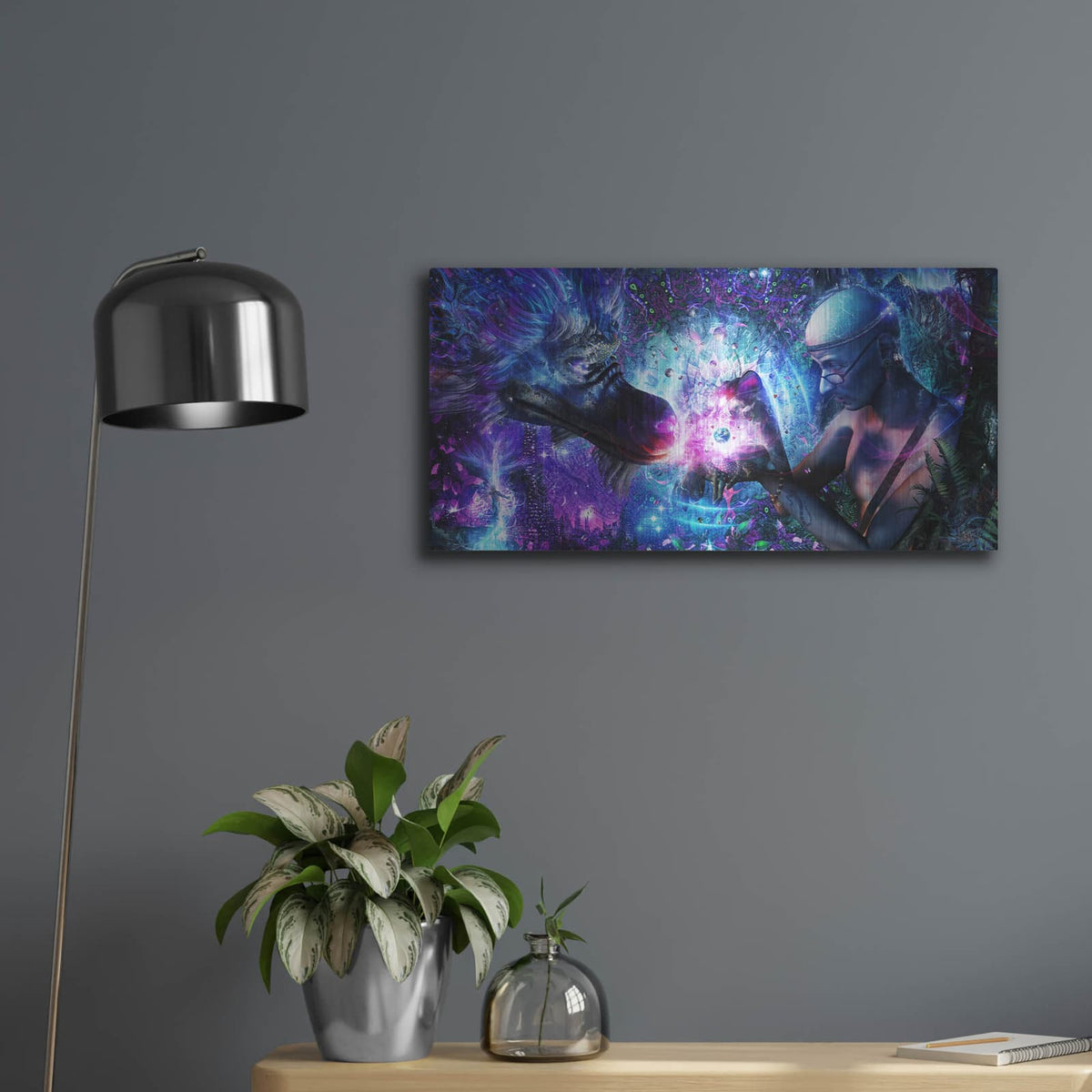 'A Spirit's Silent Cry' by Cameron Gray – Metal Wall Art, 24x12 room view