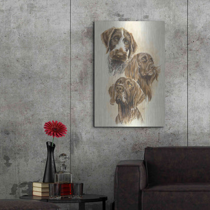 Luxe Metal Art 'German Pointers' by Barbara Keith, Metal Wall Art,24x36
