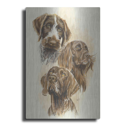 Luxe Metal Art 'German Pointers' by Barbara Keith, Metal Wall Art