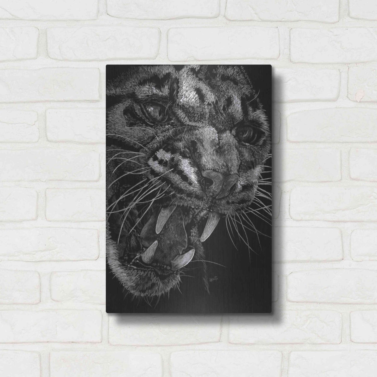 Luxe Metal Art 'Temper' by Barbara Keith, Metal Wall Art,12x16