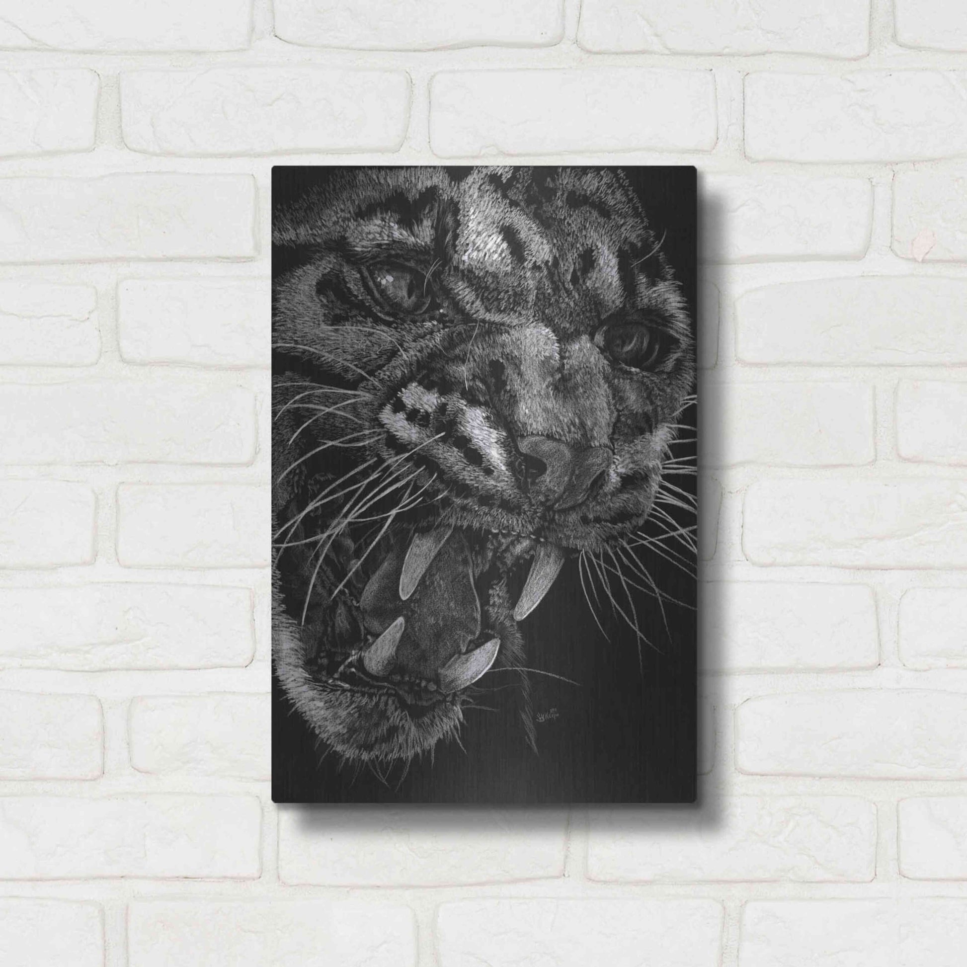 Luxe Metal Art 'Temper' by Barbara Keith, Metal Wall Art,12x16