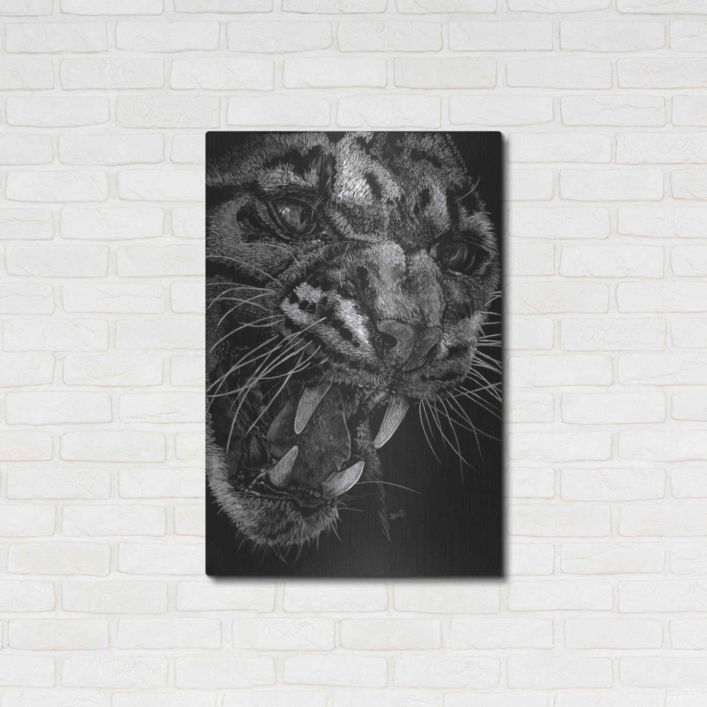 Luxe Metal Art 'Temper' by Barbara Keith, Metal Wall Art,24x36