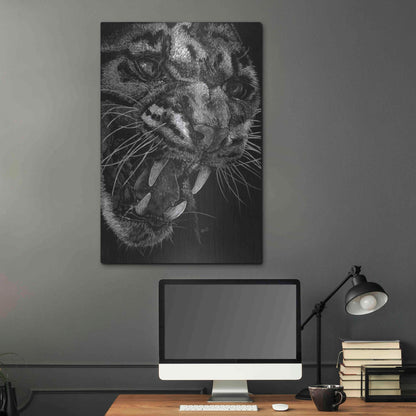 Luxe Metal Art 'Temper' by Barbara Keith, Metal Wall Art,24x36