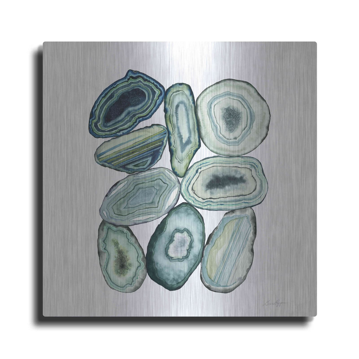 'Stacked Agate II' by Grace Popp – Metal Wall Art