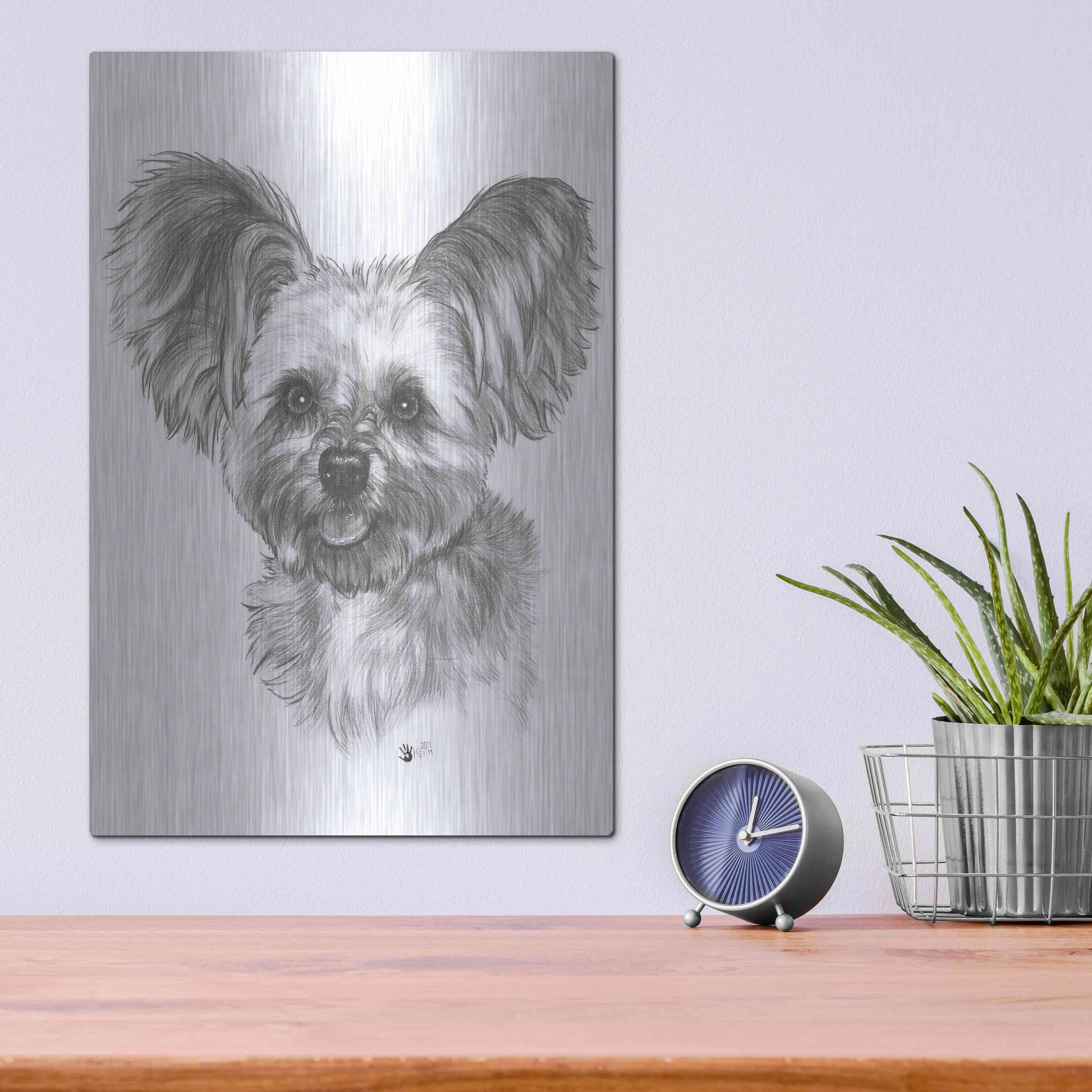 Luxe Metal Art 'Chion' by Barbara Keith, Metal Wall Art,12x16