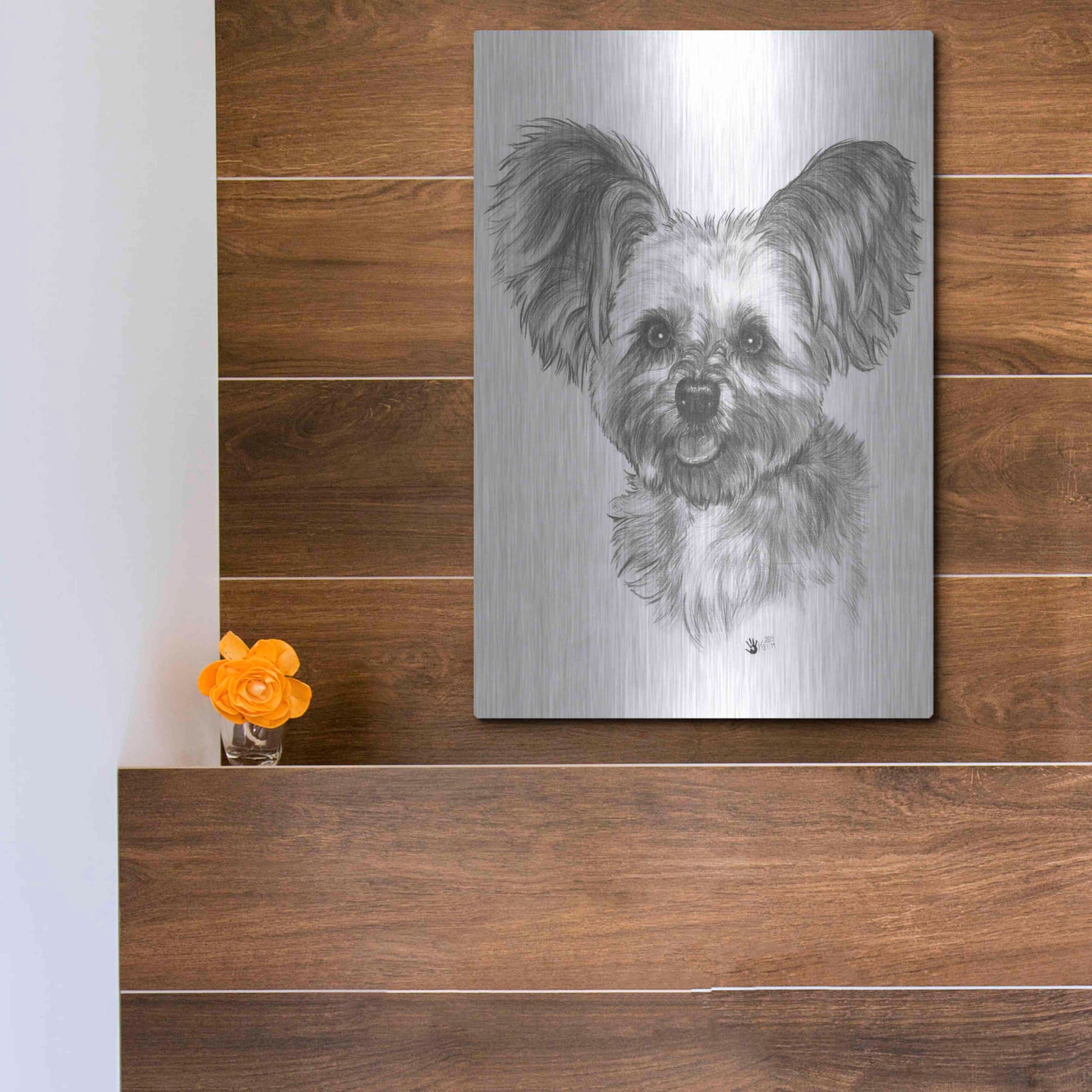 Luxe Metal Art 'Chion' by Barbara Keith, Metal Wall Art,12x16