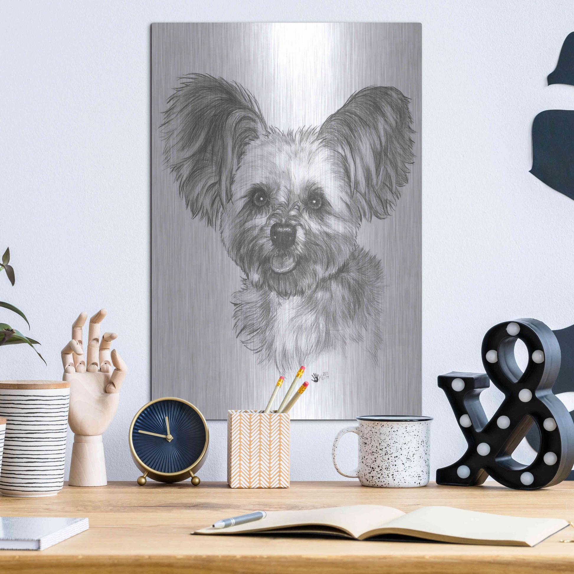 Luxe Metal Art 'Chion' by Barbara Keith, Metal Wall Art,12x16