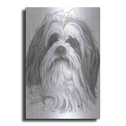 Luxe Metal Art 'Shih-Poo' by Barbara Keith, Metal Wall Art