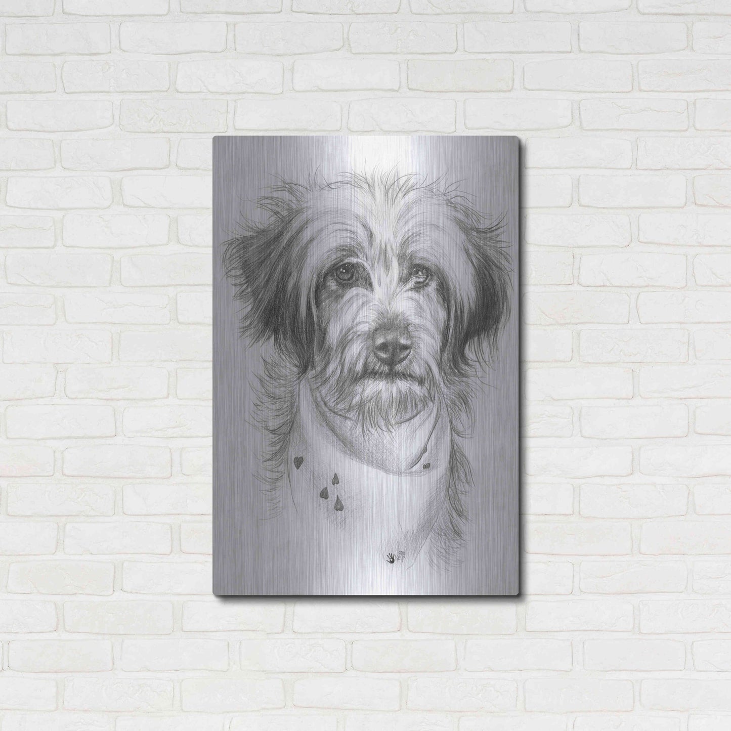 Luxe Metal Art 'Pom-A-Poo' by Barbara Keith, Metal Wall Art,24x36