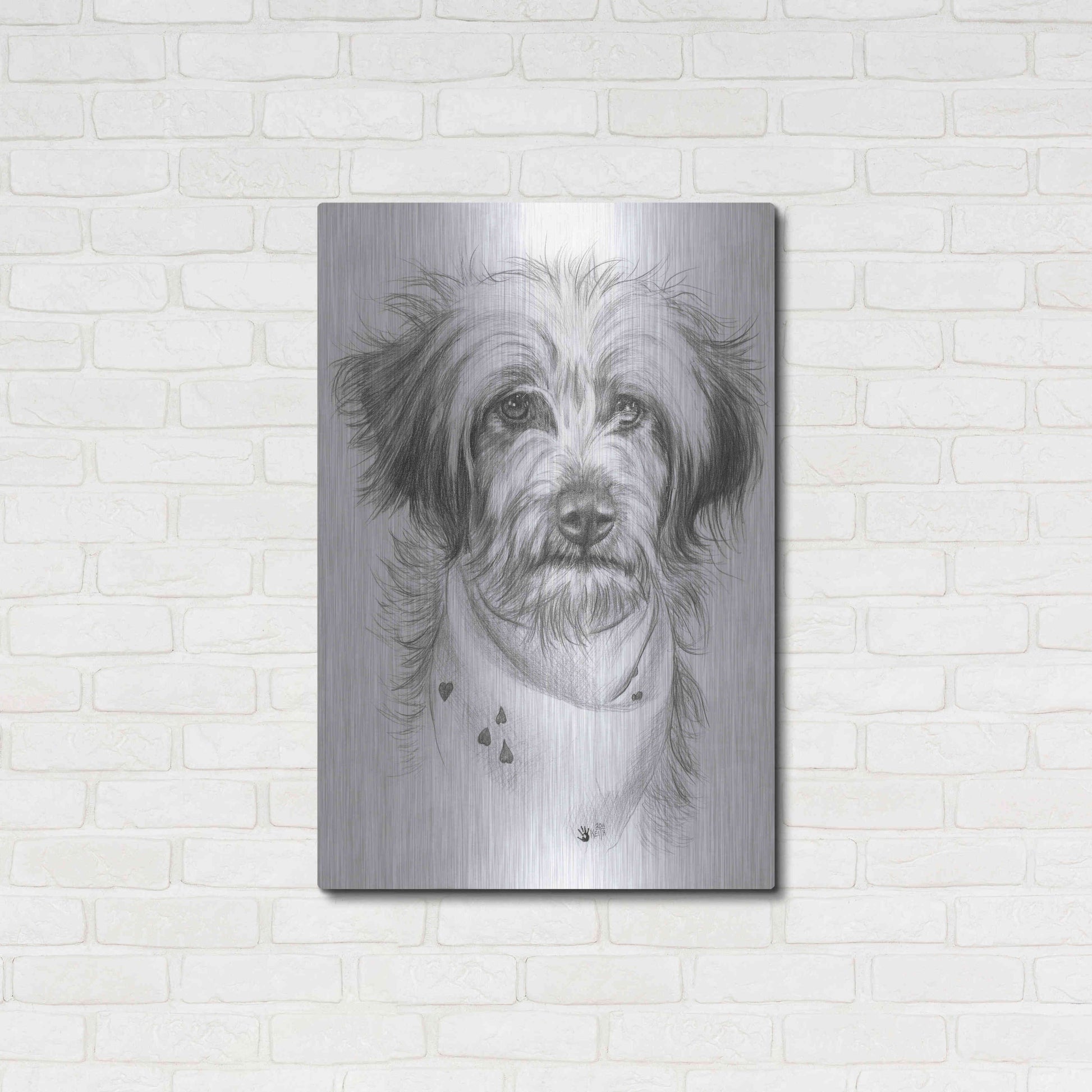 Luxe Metal Art 'Pom-A-Poo' by Barbara Keith, Metal Wall Art,24x36