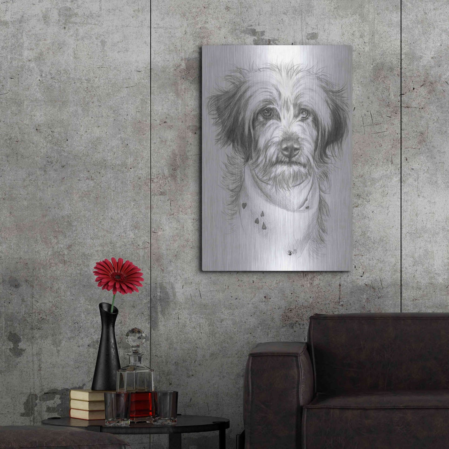 Luxe Metal Art 'Pom-A-Poo' by Barbara Keith, Metal Wall Art,24x36