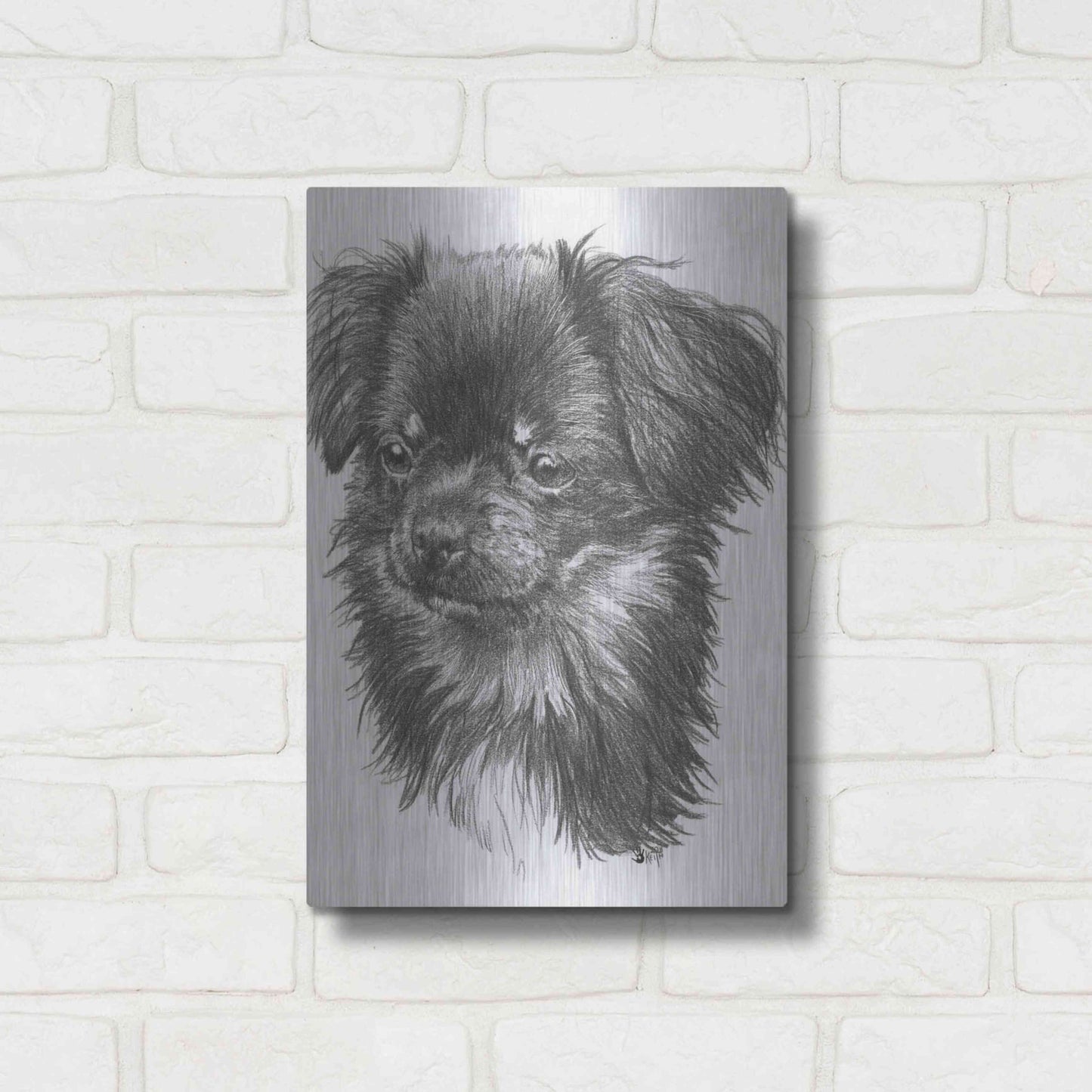 Luxe Metal Art 'Cheeks' by Barbara Keith, Metal Wall Art,12x16