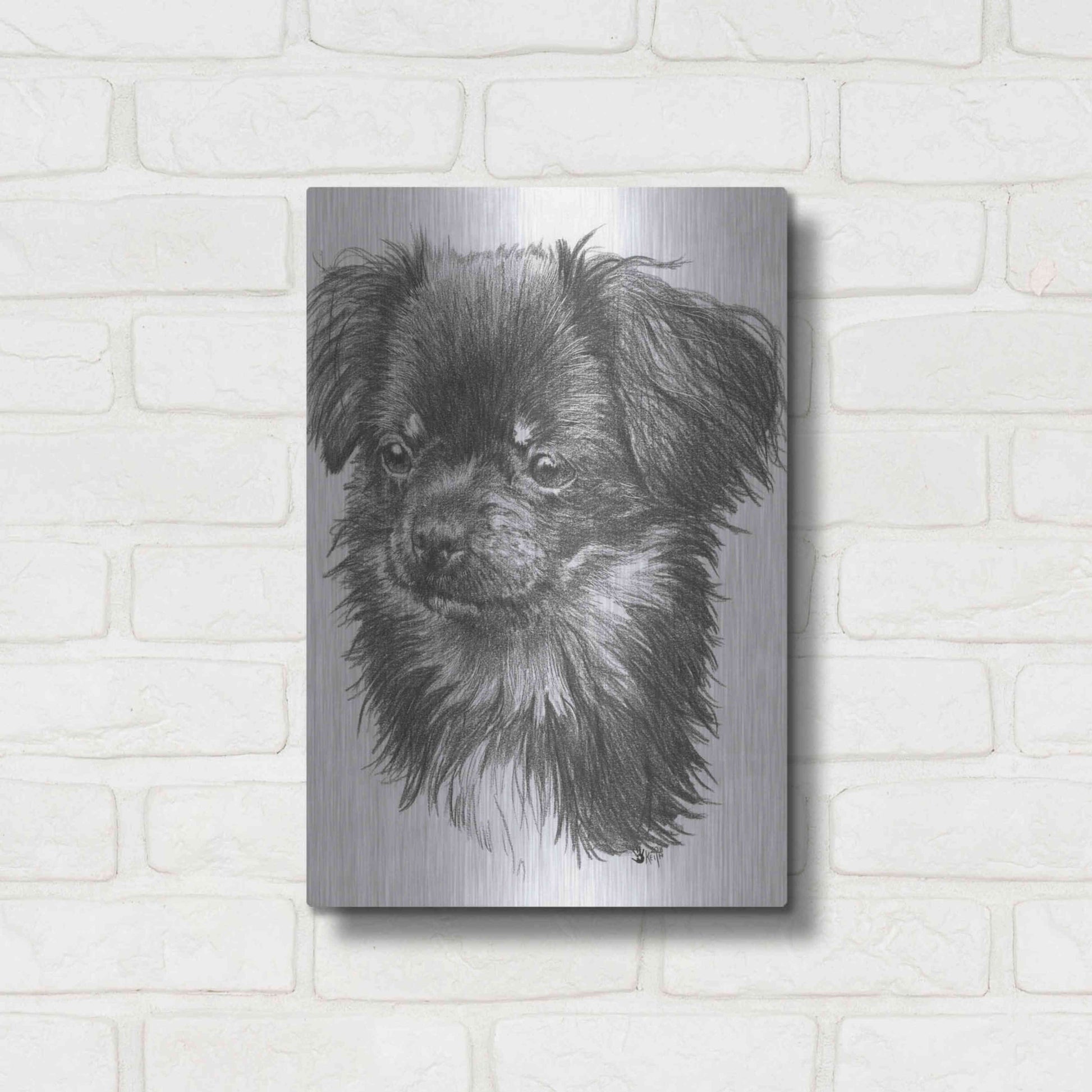 Luxe Metal Art 'Cheeks' by Barbara Keith, Metal Wall Art,12x16