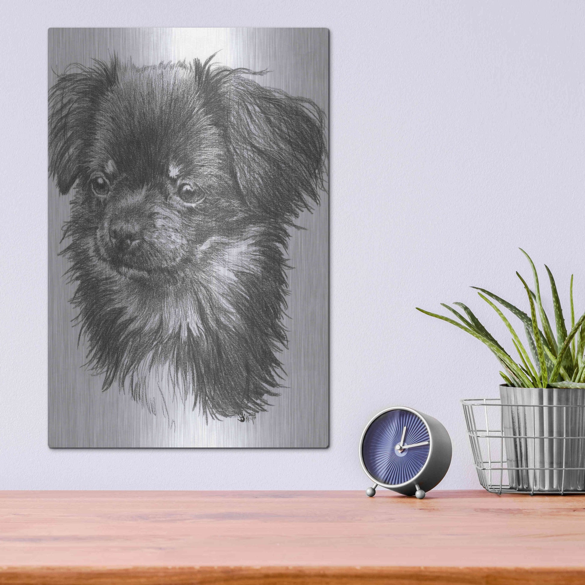 Luxe Metal Art 'Cheeks' by Barbara Keith, Metal Wall Art,12x16