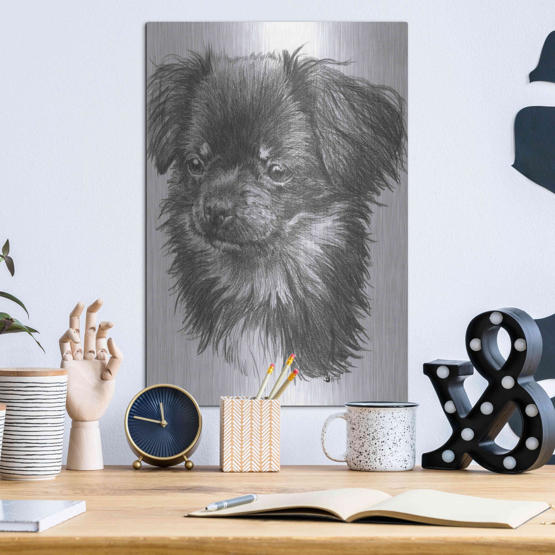 Luxe Metal Art 'Cheeks' by Barbara Keith, Metal Wall Art,12x16