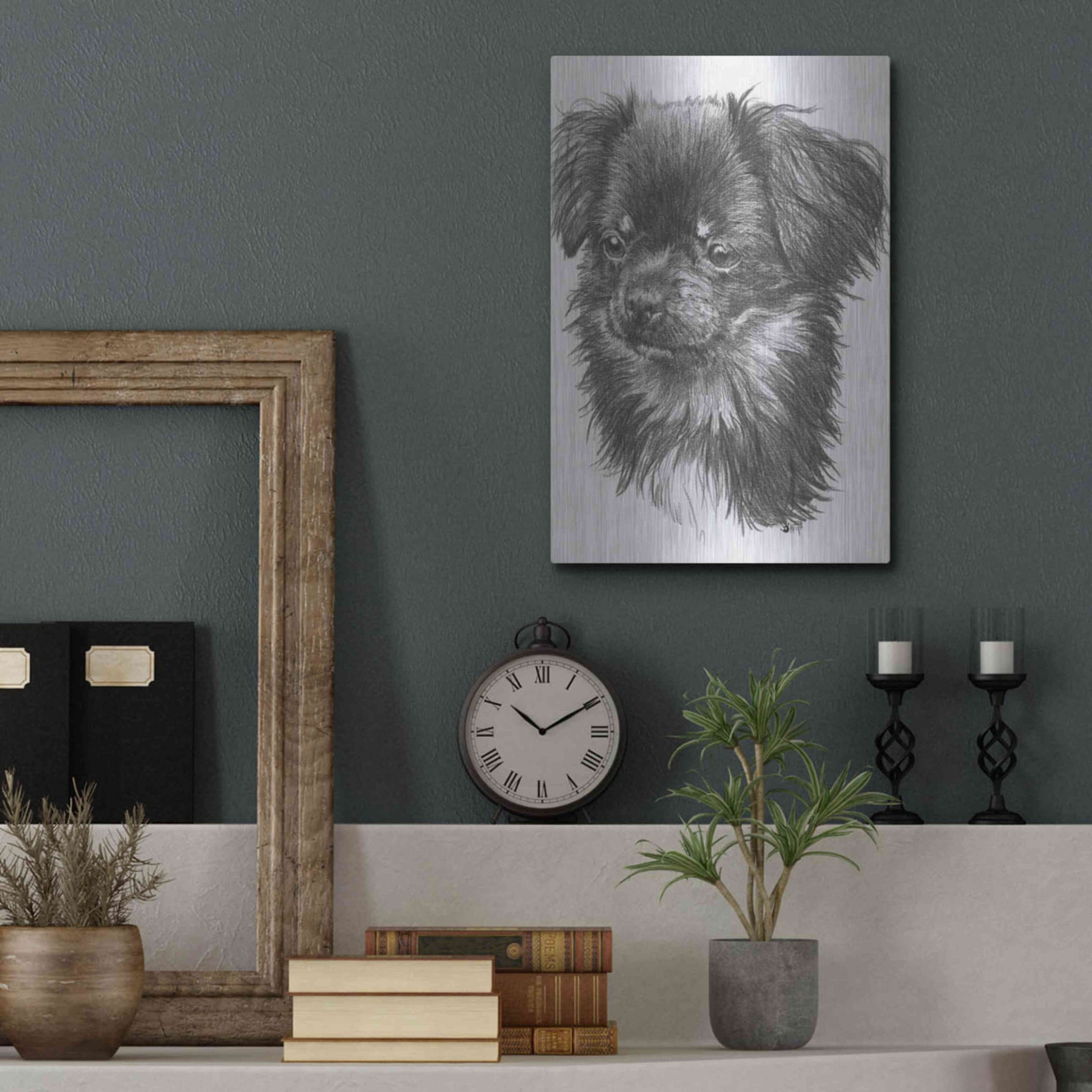 Luxe Metal Art 'Cheeks' by Barbara Keith, Metal Wall Art,12x16