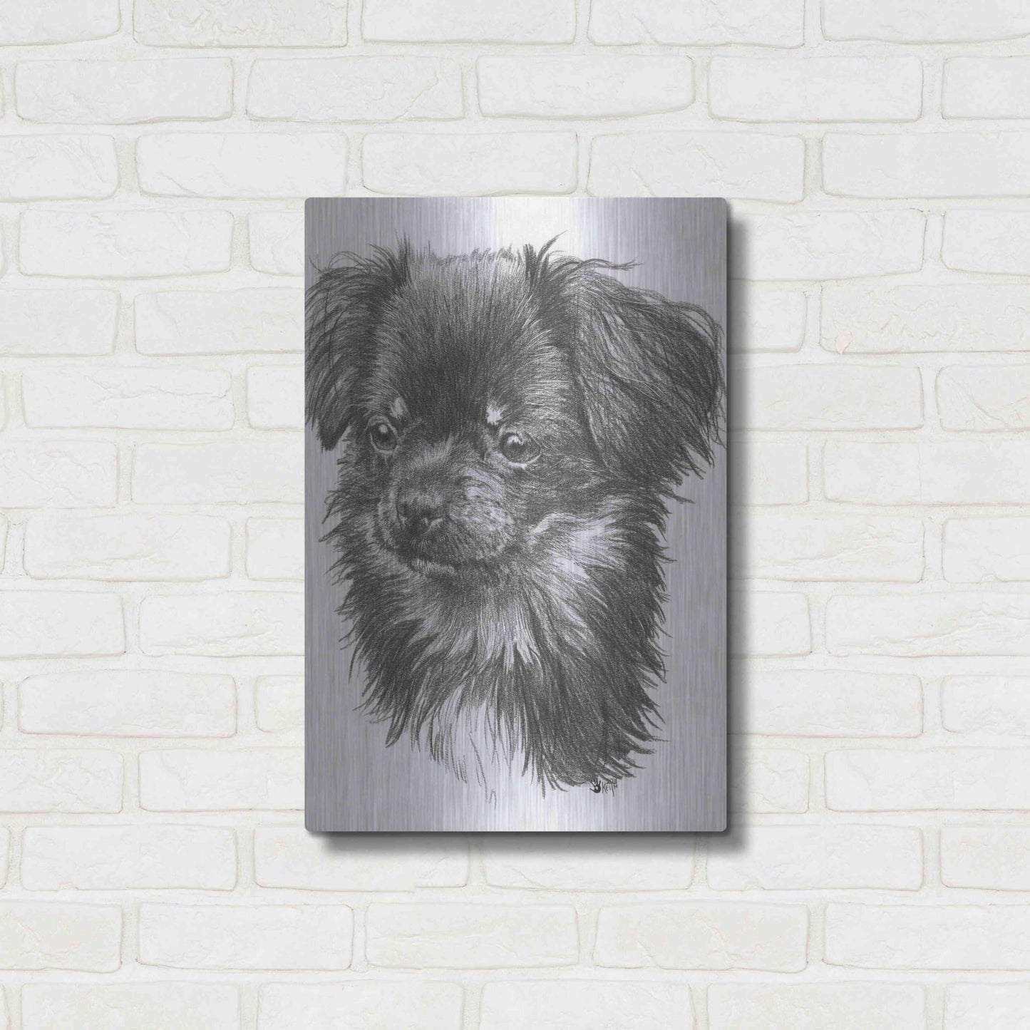 Luxe Metal Art 'Cheeks' by Barbara Keith, Metal Wall Art,16x24