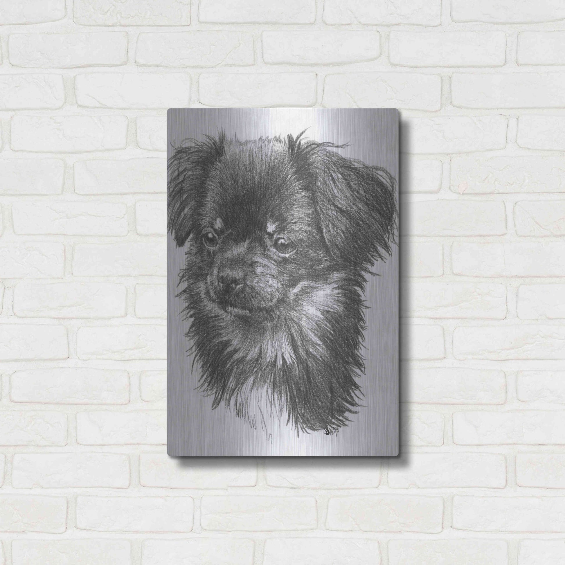 Luxe Metal Art 'Cheeks' by Barbara Keith, Metal Wall Art,16x24