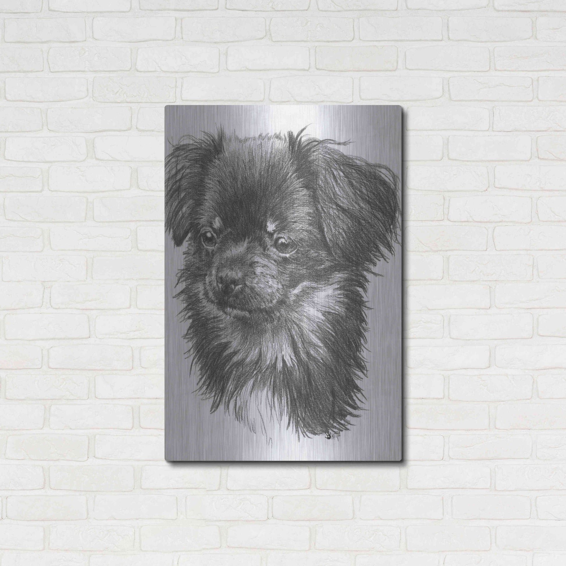 Luxe Metal Art 'Cheeks' by Barbara Keith, Metal Wall Art,24x36