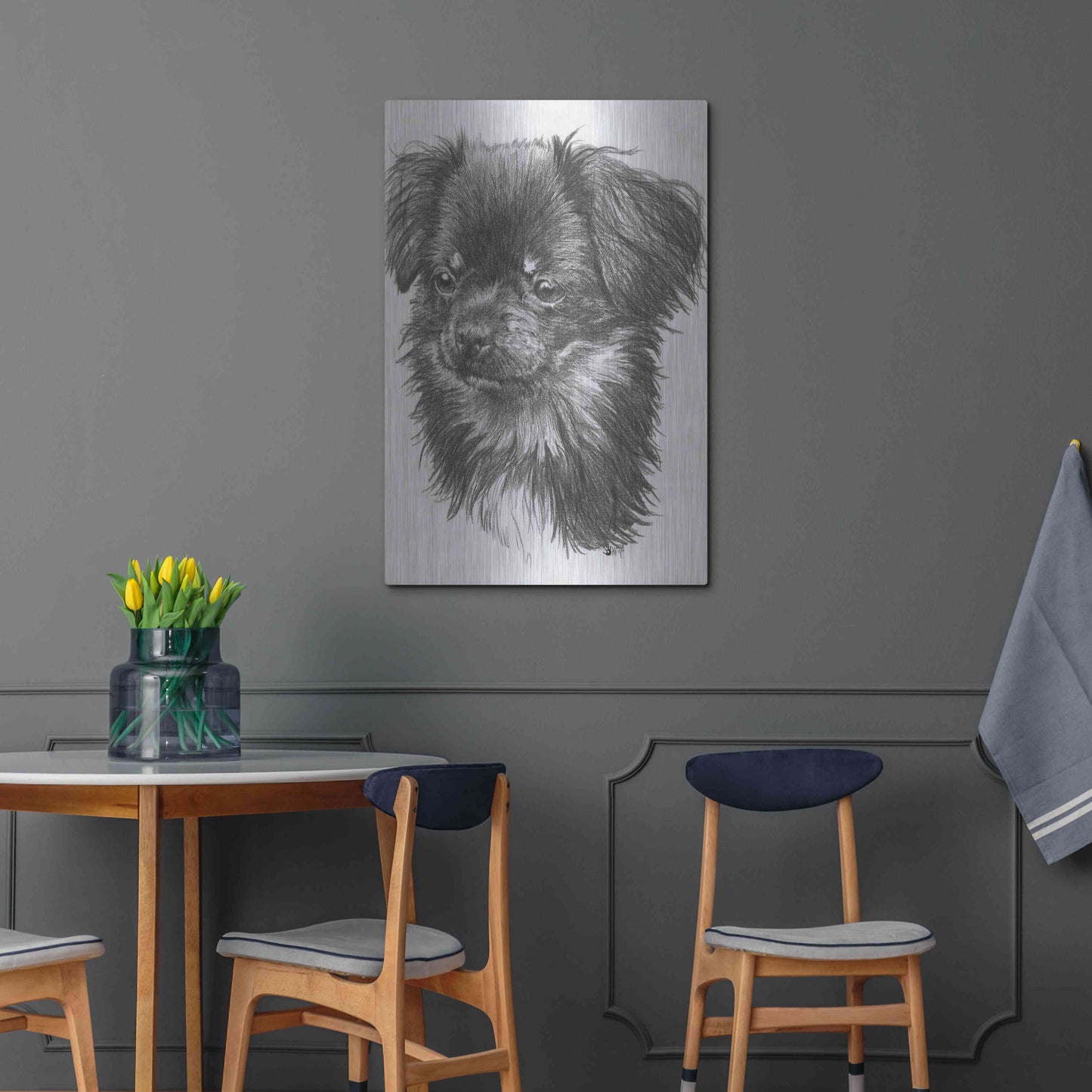 Luxe Metal Art 'Cheeks' by Barbara Keith, Metal Wall Art,24x36