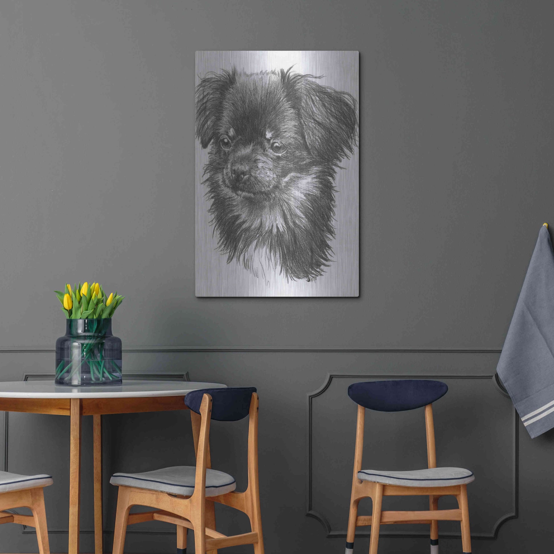 Luxe Metal Art 'Cheeks' by Barbara Keith, Metal Wall Art,24x36