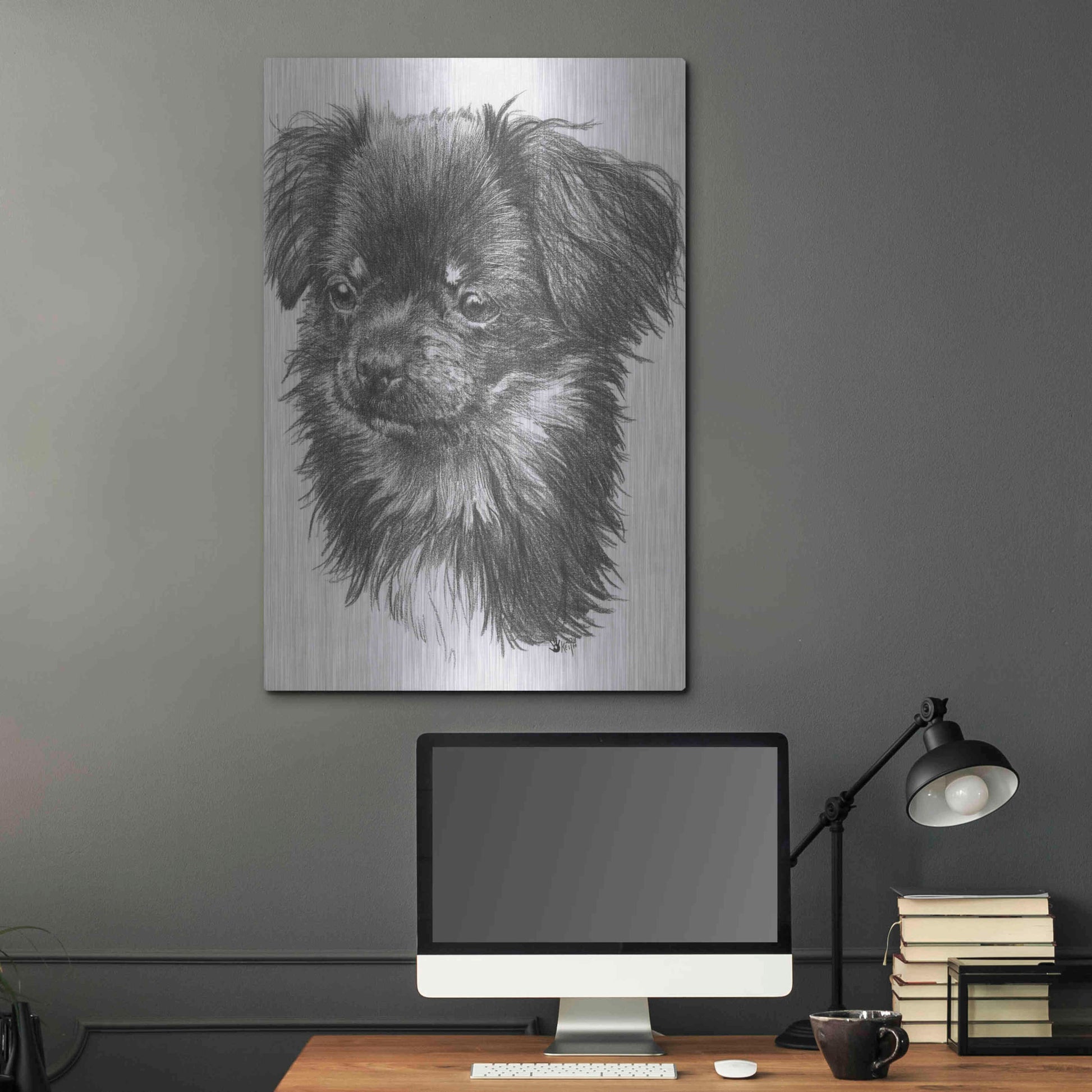 Luxe Metal Art 'Cheeks' by Barbara Keith, Metal Wall Art,24x36