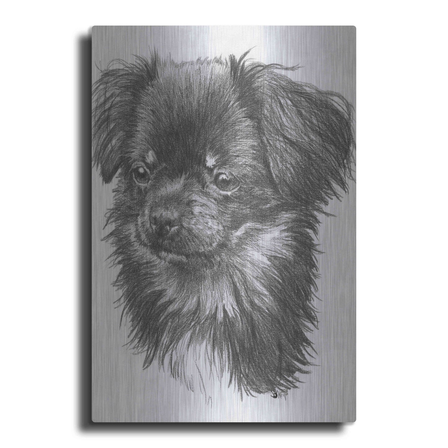 Luxe Metal Art 'Cheeks' by Barbara Keith, Metal Wall Art