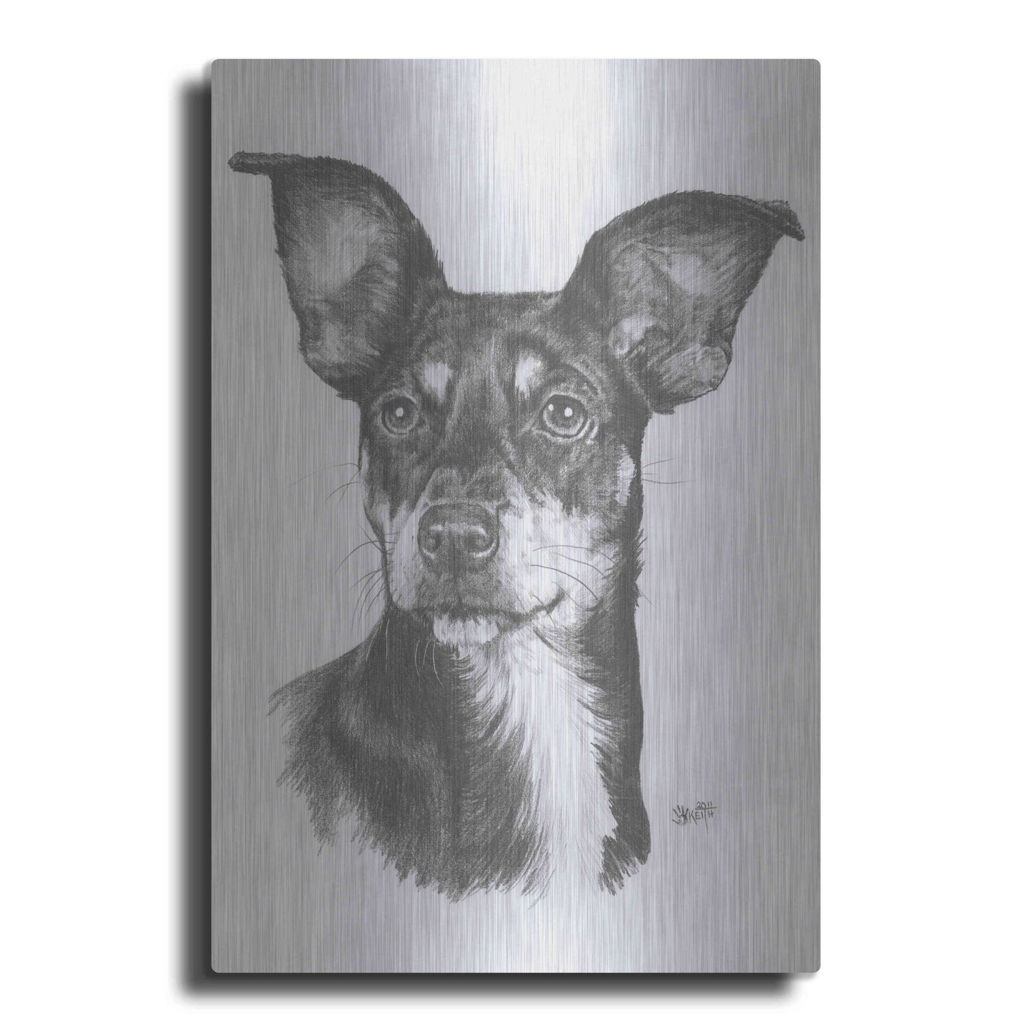 Luxe Metal Art 'Chiweenie' by Barbara Keith, Metal Wall Art
