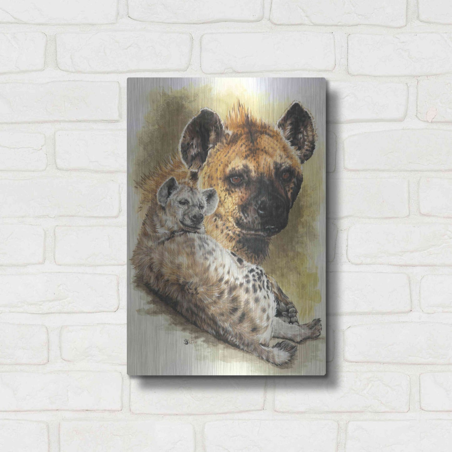 Luxe Metal Art 'Beastly' by Barbara Keith, Metal Wall Art,12x16