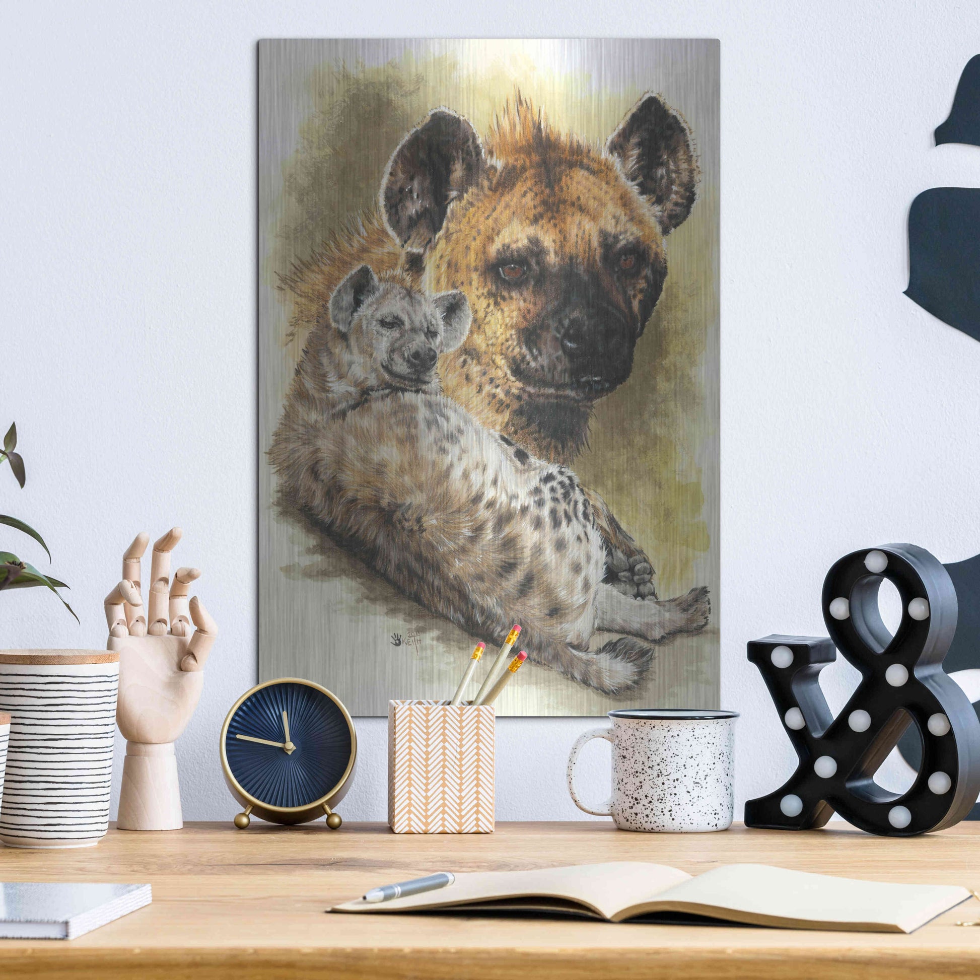 Luxe Metal Art 'Beastly' by Barbara Keith, Metal Wall Art,12x16