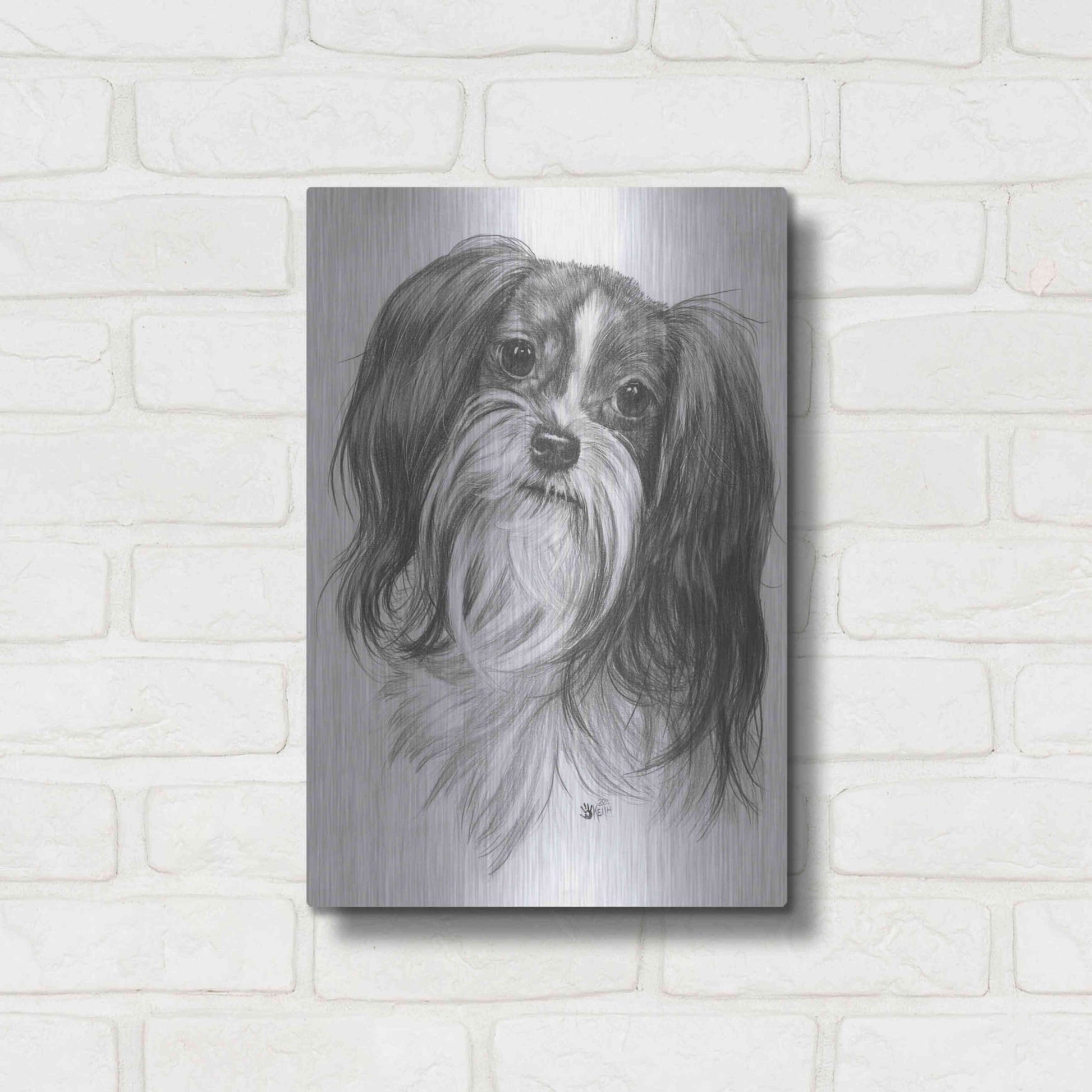 Luxe Metal Art 'Miki' by Barbara Keith, Metal Wall Art,12x16