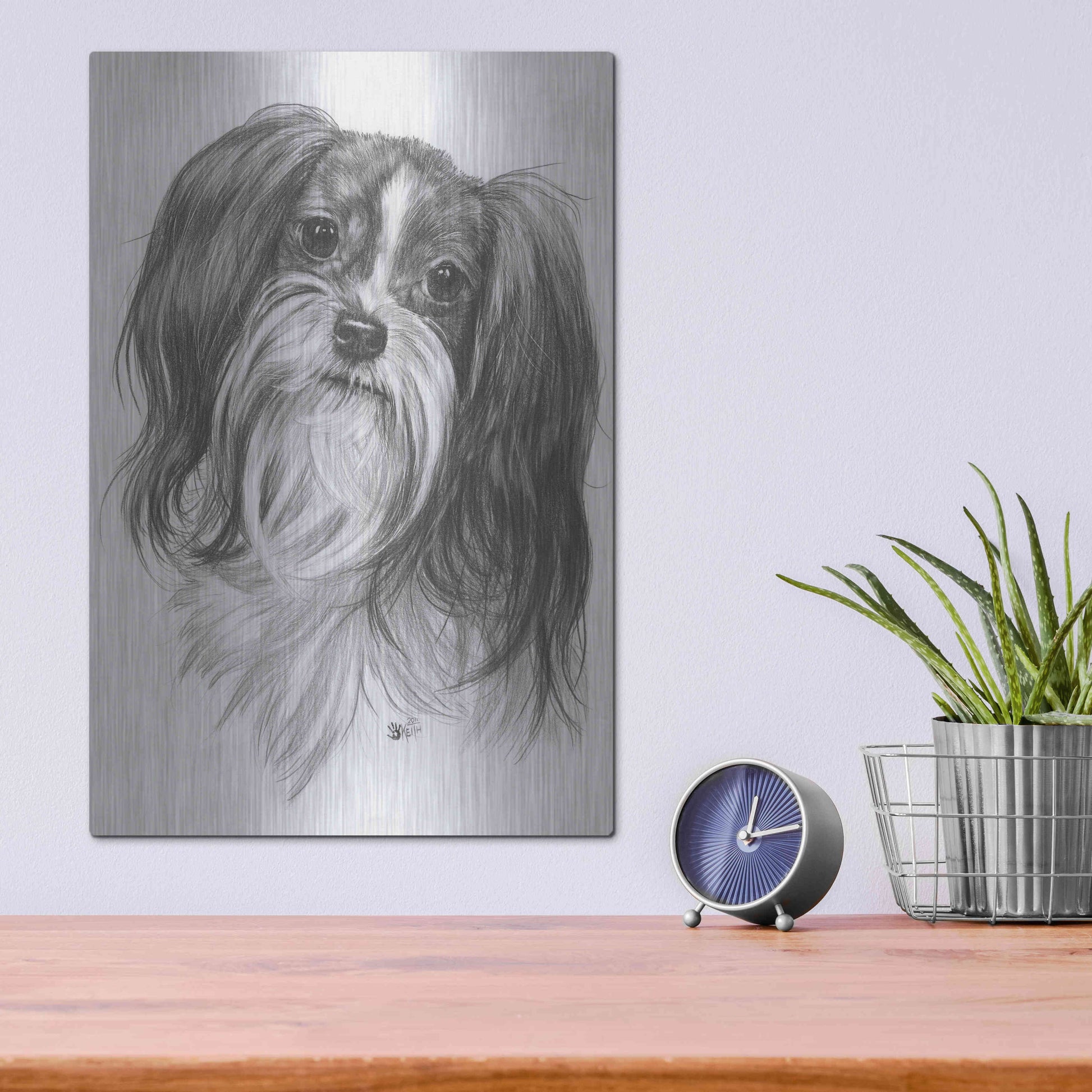 Luxe Metal Art 'Miki' by Barbara Keith, Metal Wall Art,12x16