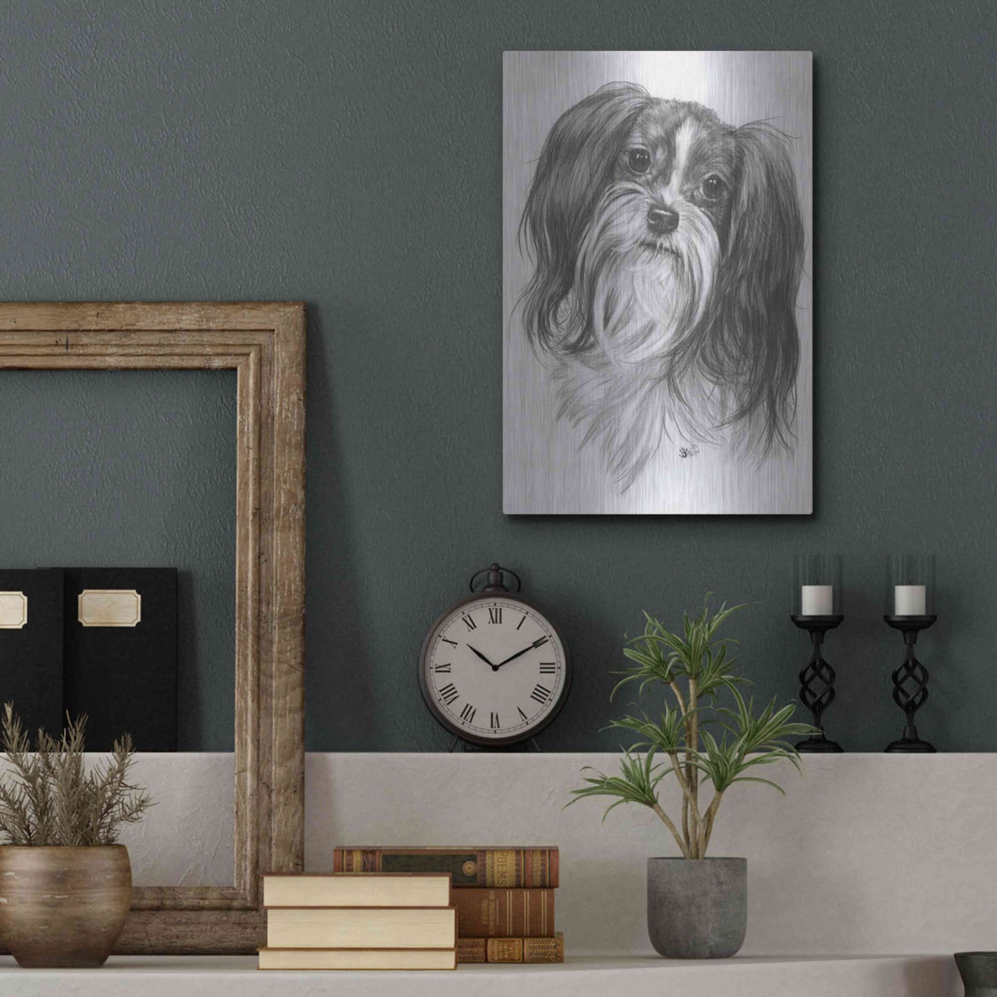 Luxe Metal Art 'Miki' by Barbara Keith, Metal Wall Art,12x16