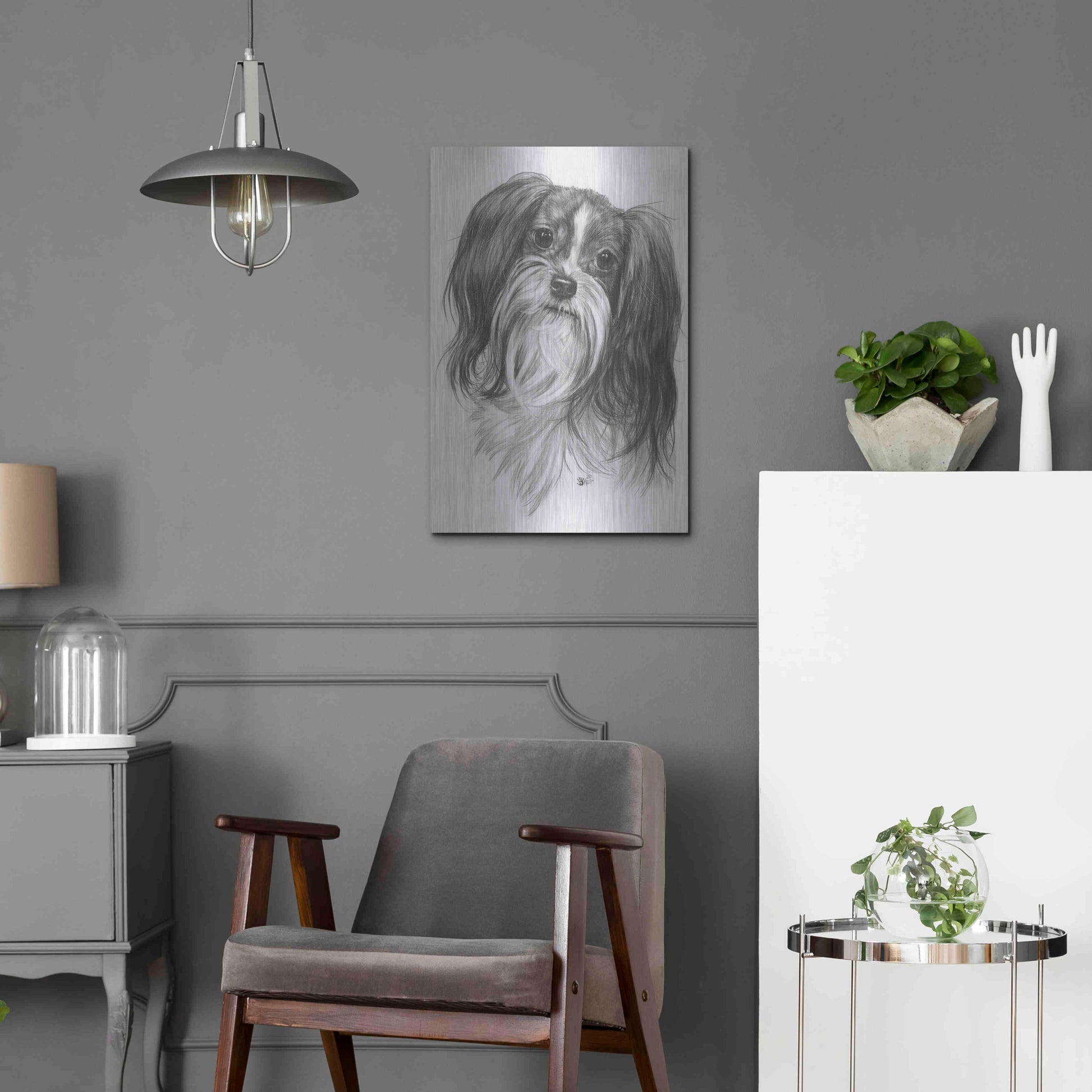 Luxe Metal Art 'Miki' by Barbara Keith, Metal Wall Art,16x24