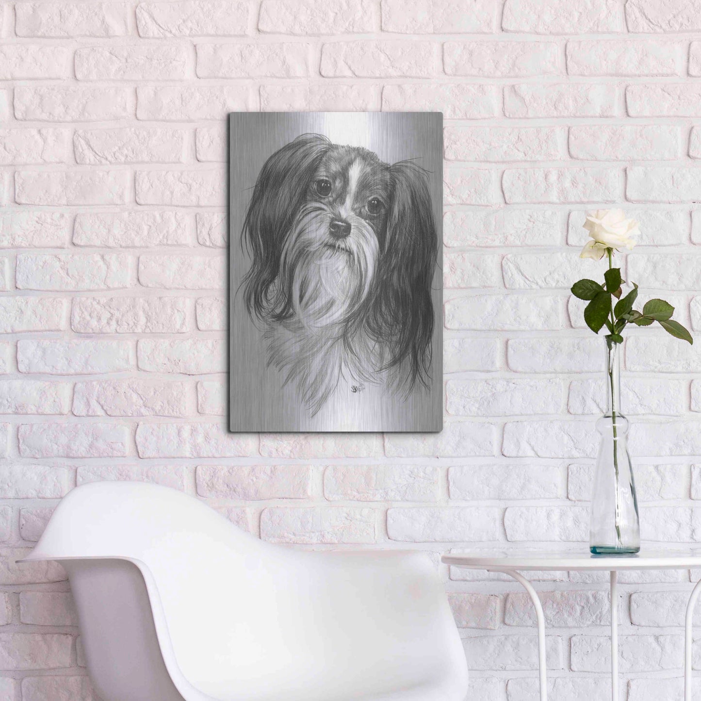 Luxe Metal Art 'Miki' by Barbara Keith, Metal Wall Art,16x24