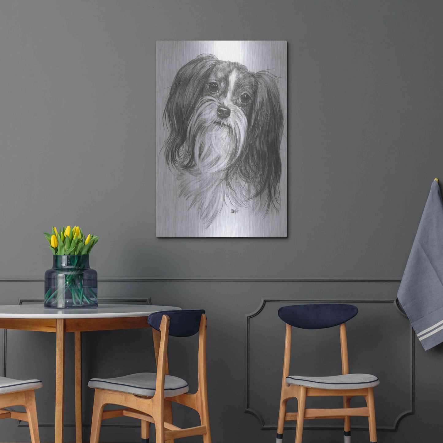 Luxe Metal Art 'Miki' by Barbara Keith, Metal Wall Art,24x36