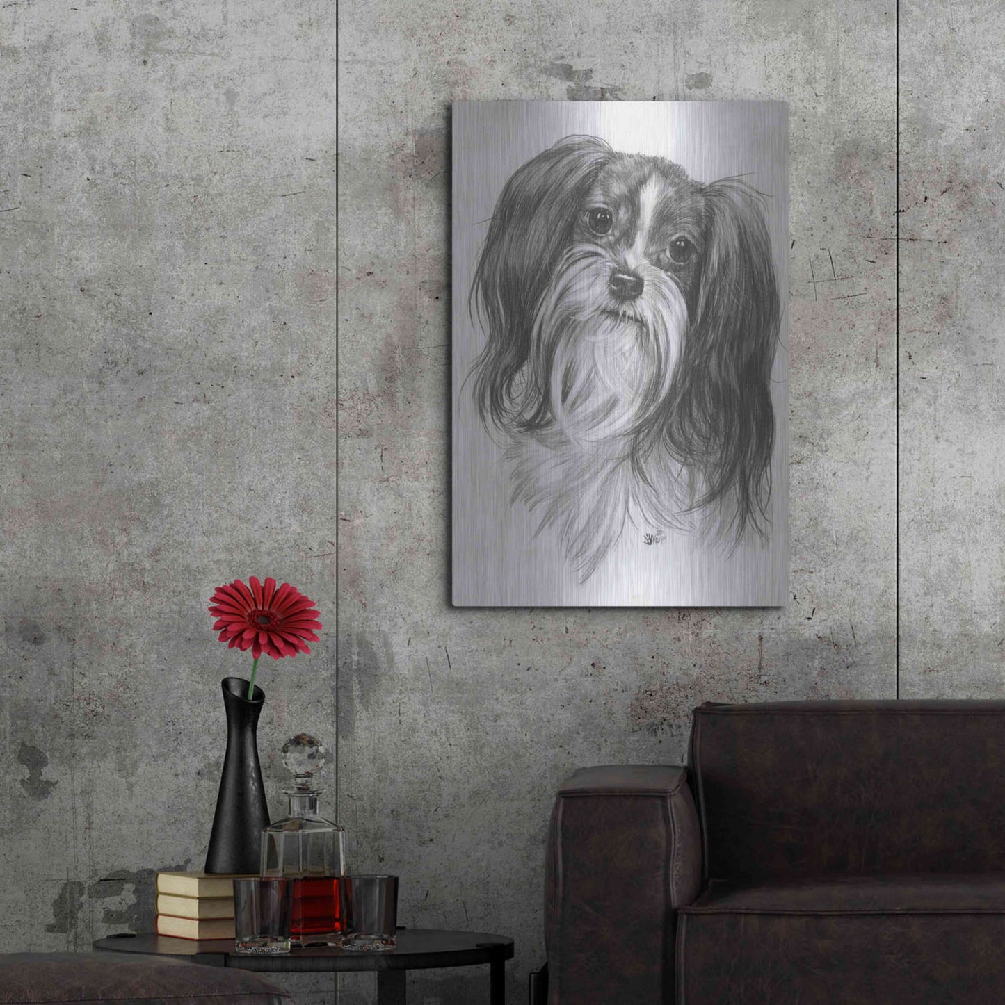 Luxe Metal Art 'Miki' by Barbara Keith, Metal Wall Art,24x36