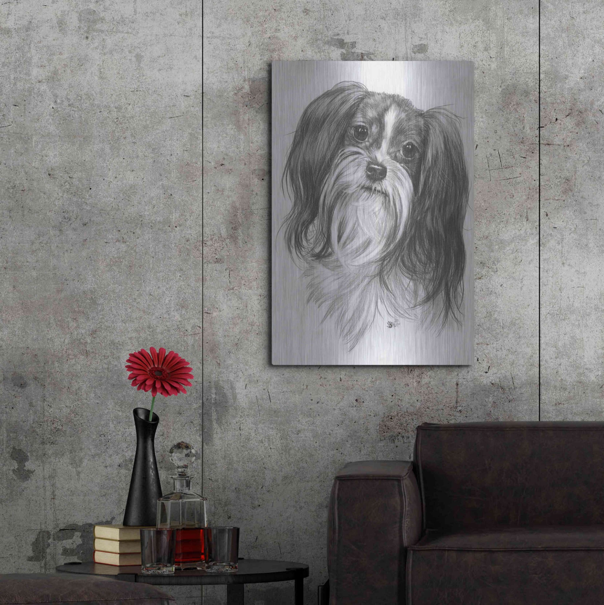 Luxe Metal Art 'Miki' by Barbara Keith, Metal Wall Art,24x36