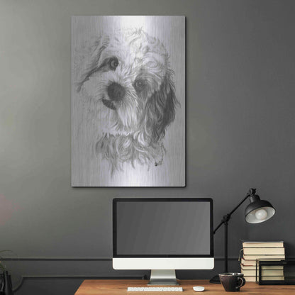 Luxe Metal Art 'Cavachon' by Barbara Keith, Metal Wall Art,24x36
