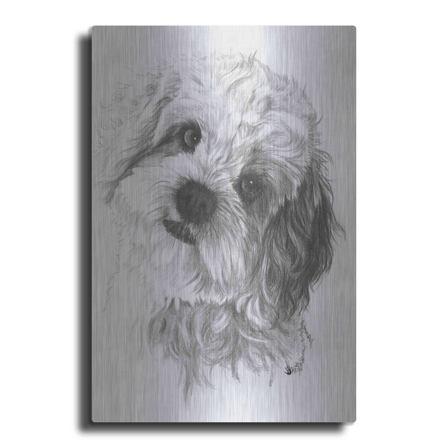Luxe Metal Art 'Cavachon' by Barbara Keith, Metal Wall Art