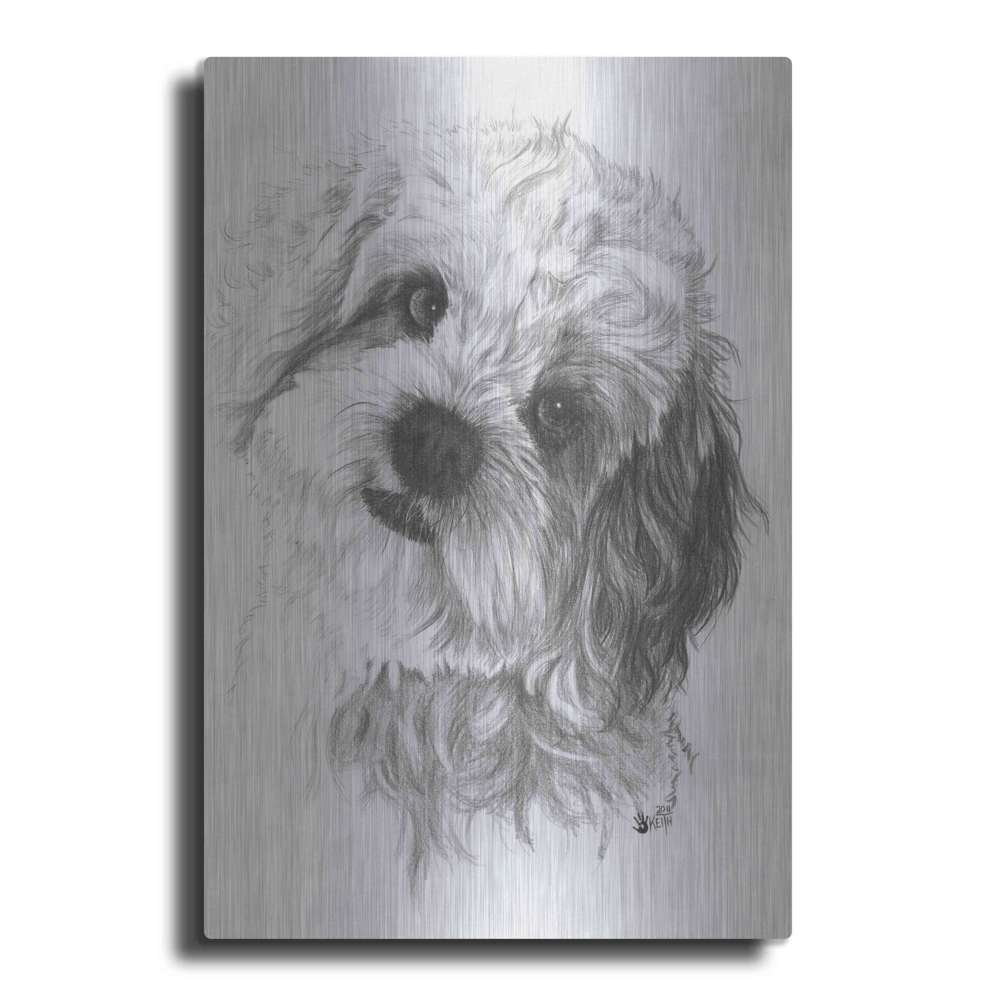 Luxe Metal Art 'Cavachon' by Barbara Keith, Metal Wall Art