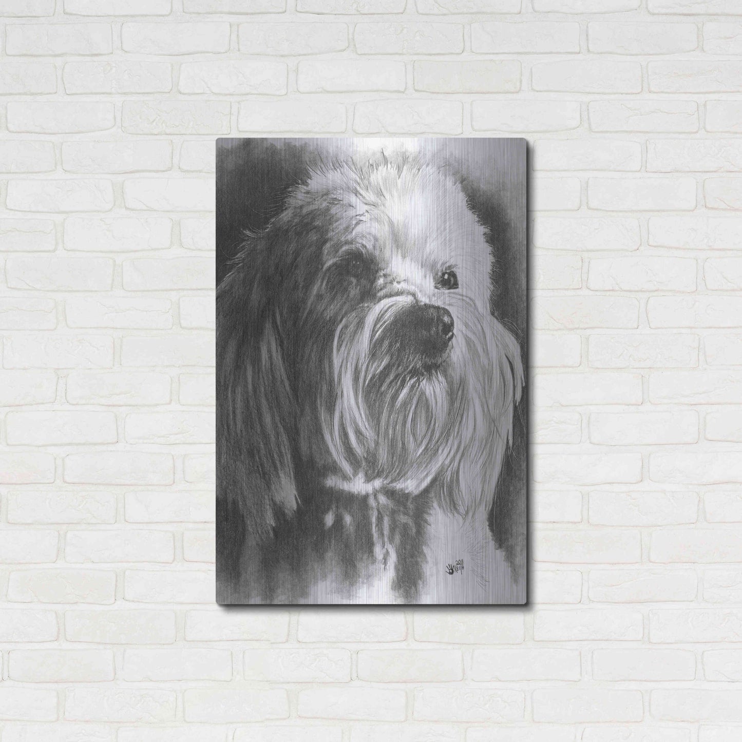 Luxe Metal Art 'Schnoodle' by Barbara Keith, Metal Wall Art,24x36