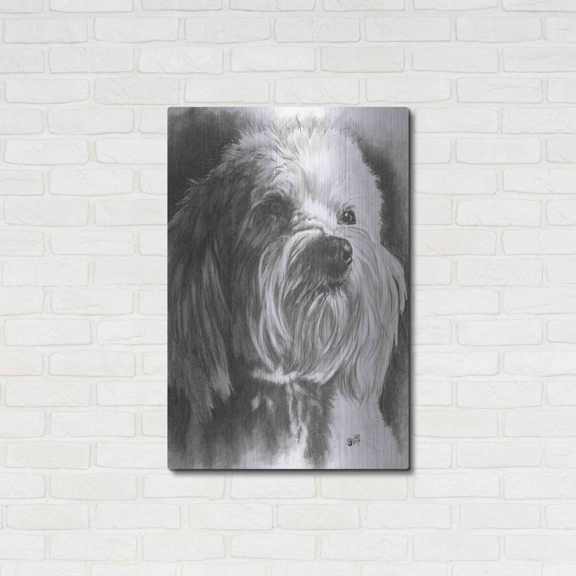 Luxe Metal Art 'Schnoodle' by Barbara Keith, Metal Wall Art,24x36